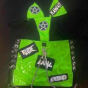 Shay Kawaii Green Set - Costume Rave Festival Fit